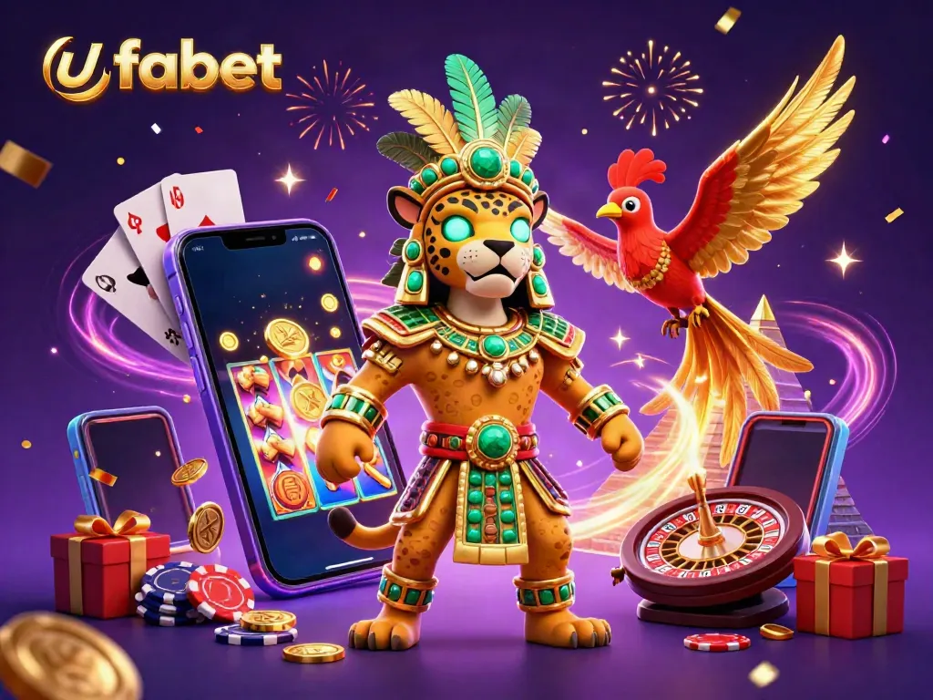 รางวัลใหญ่จาก ufabet ด้วยภาพ 3D ของนักบวชเสือในพื้นหลังที่เต็มไปด้วยความรุ่งโรจน์
