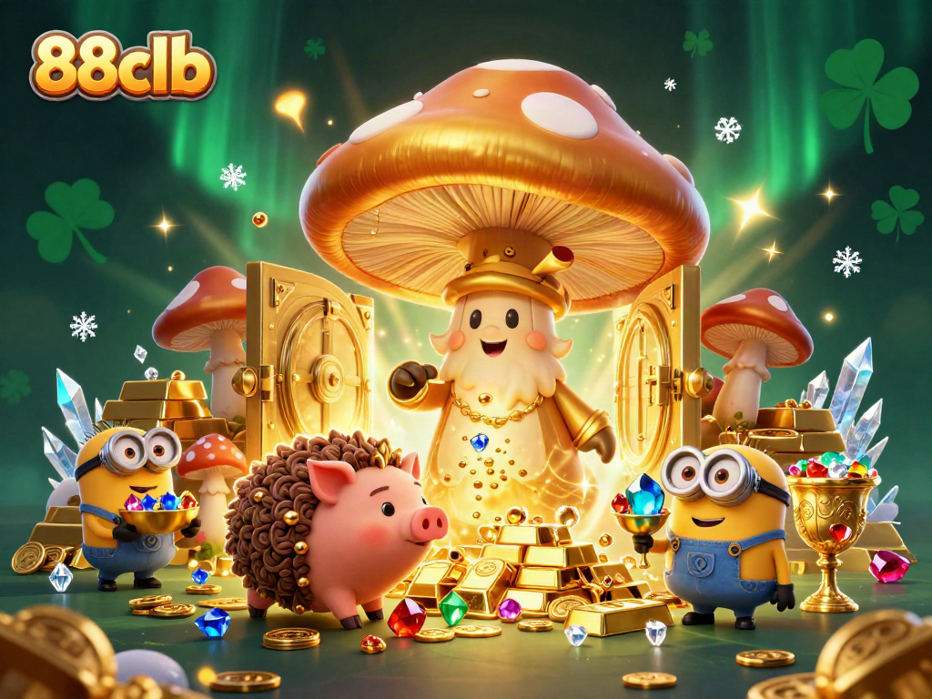 Experience the magic of 88clb with a golden mushroom wizard and treasures galore.