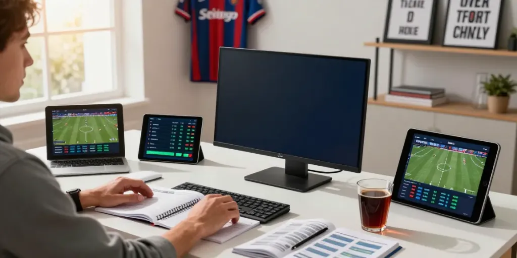 WWBOLA sports analysis setup with betting guides and live match statistics.